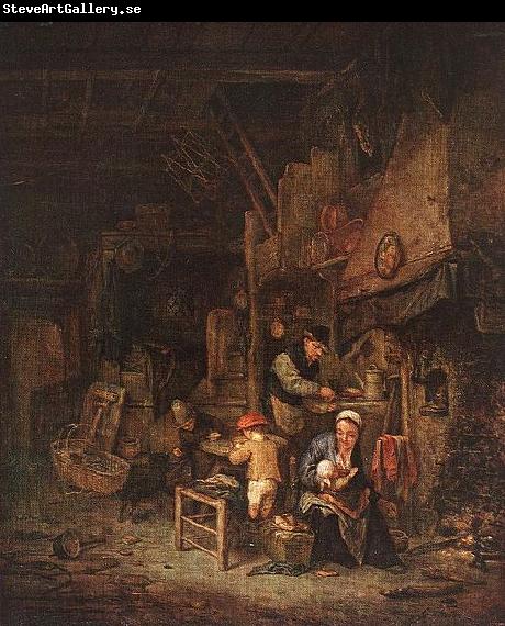 Adriaen van ostade Interior with a Peasant Family